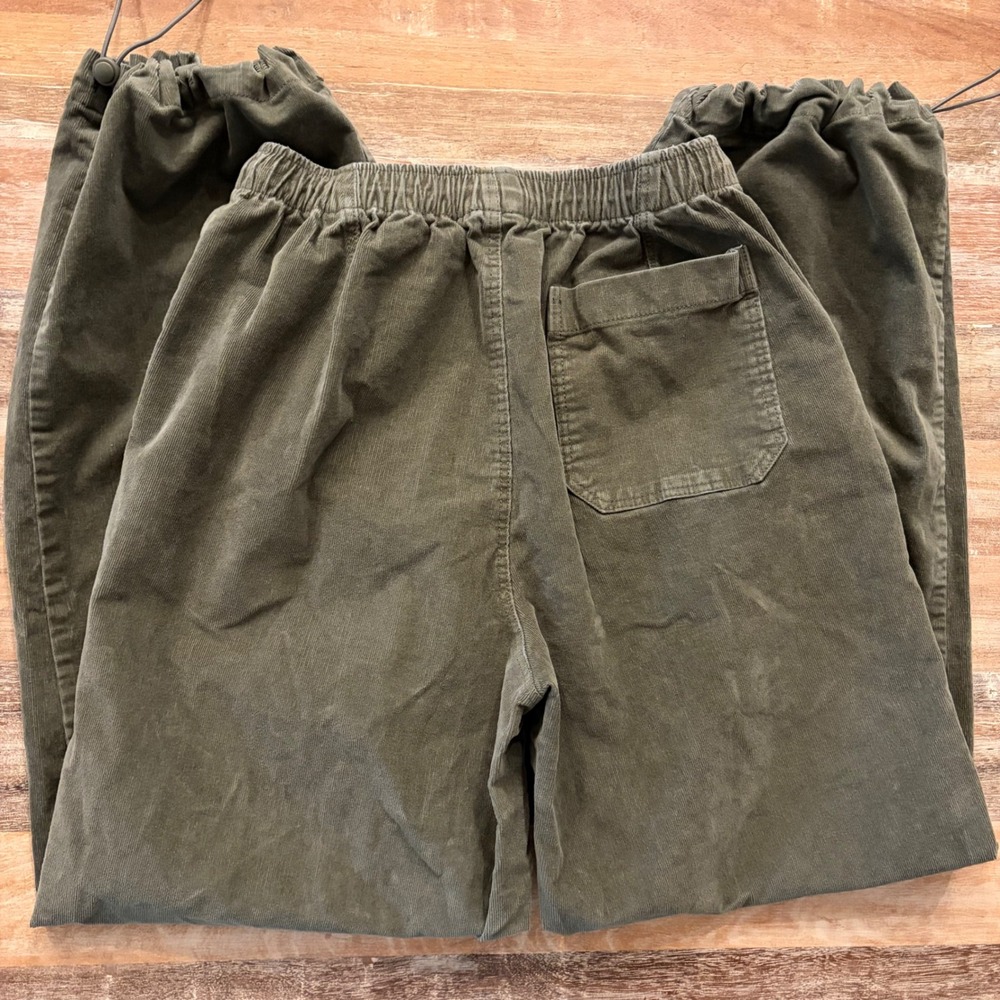 Aeropostale Olive Green Corduroy Parachute Pants Joggers XS Y2K Cozy Streetwear - Picture 9 of 13